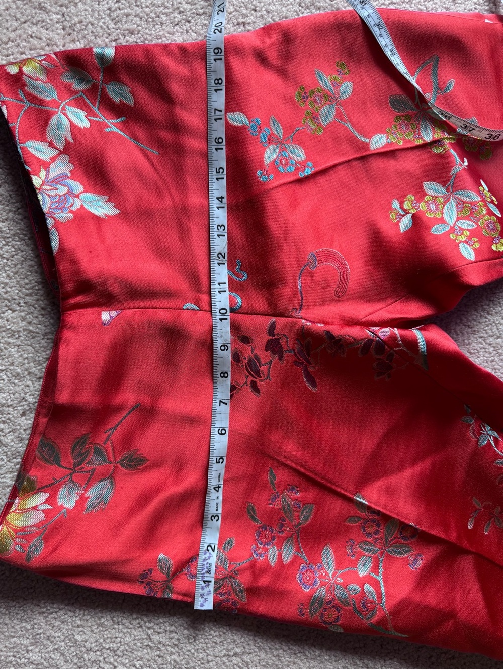 Ralph Lauren Sport: Red Floral Brocade Pants. Size 8-10 - Picture 11 of 16